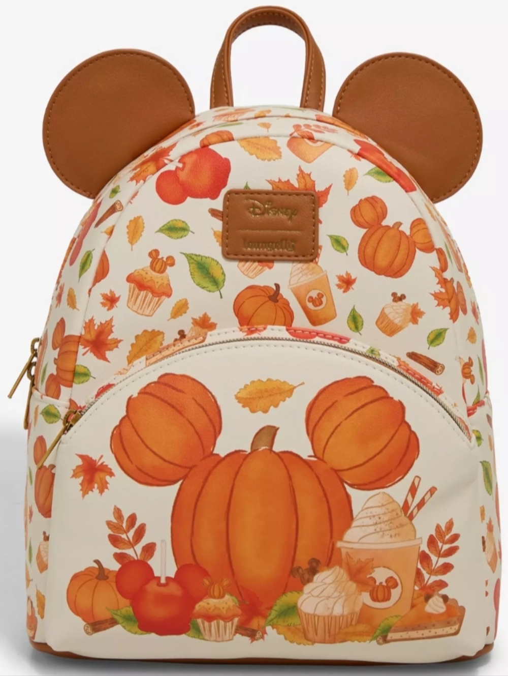 Loungefly Disney Mickey Mouse Pumpkin Fall Treats Scented Mini Backpack New!